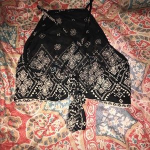 Windsor tie in the back halter top